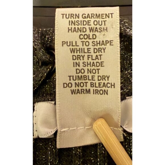 Y2K Cache Mini Dress XL Knit Lace Up Details Bubble Hem Metallic Cocktail - Picture 6 of 6